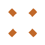 Four brown diamond shapes are arranged in a square pattern on a white background, resembling pathways or connections—much like the opportunities found in electrical careers Arizona has to offer. Each diamond is positioned near a corner and points outward.